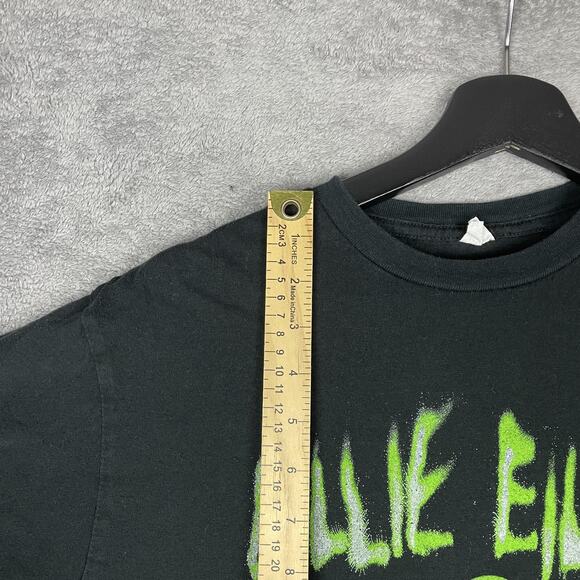 Billie Eilish Shirt Mens Medium Black Tour Concert Double Sided T-Shirt Tee - Picture 6 of 9